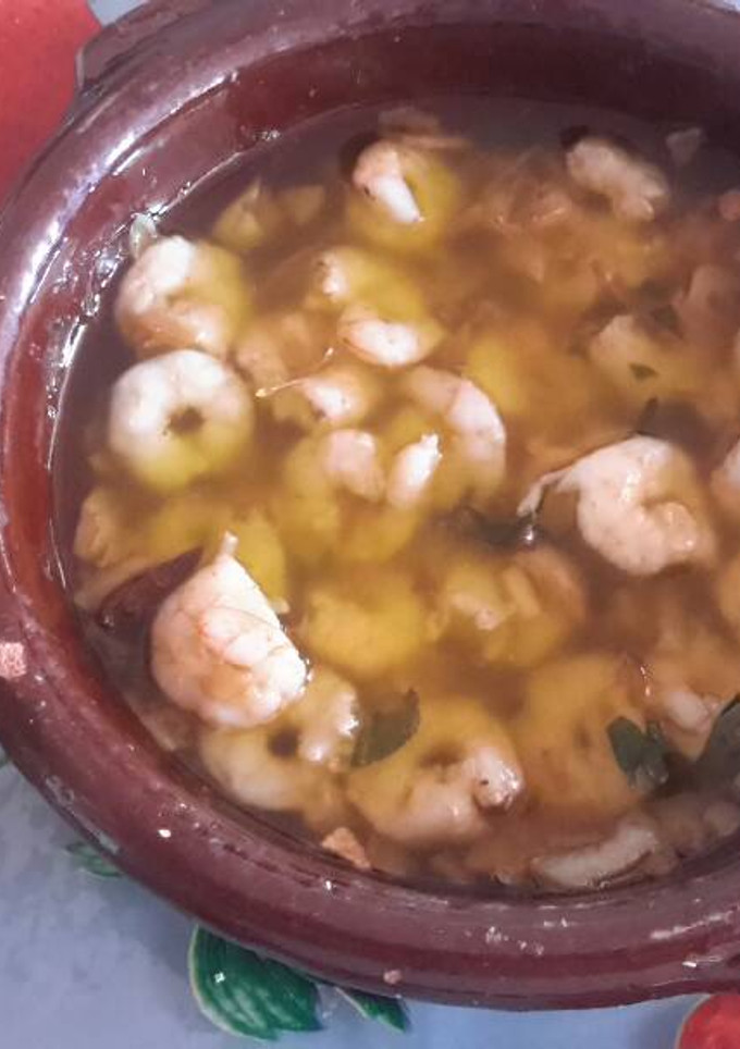 Una foto de Gambas al ajillo