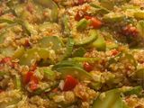 Овочеве соте з булгуром і кабачками