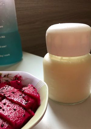Hình của món Sữa đậu xanh bắp hạnh nhân.