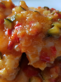 Una foto de Bacalao al pisto