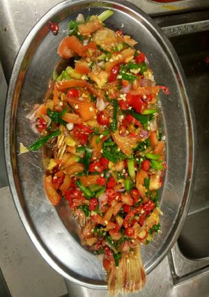 Foto resep Ikan gurame masak sambal mentah