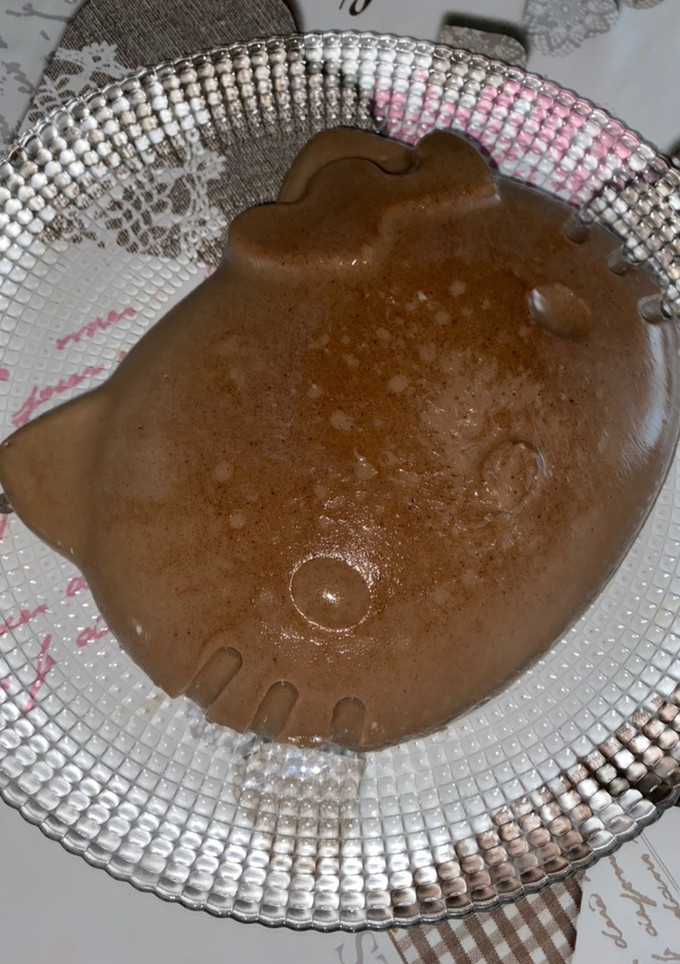 Una foto de Flan de chocolate