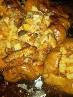 Фото Мясо с овощами запечённое в тыкве.
