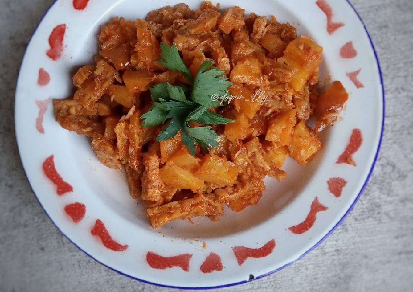 Sambel Goreng Kentang Teri Medan Tempe