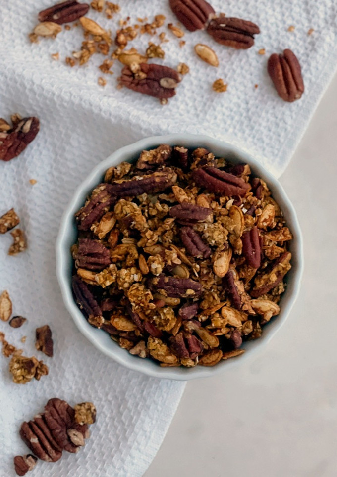 Una foto de Granola de calabaza y especias