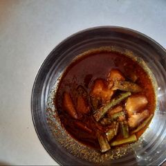 A picture of ,CLUSTER BEANS POTATOES CURRY.