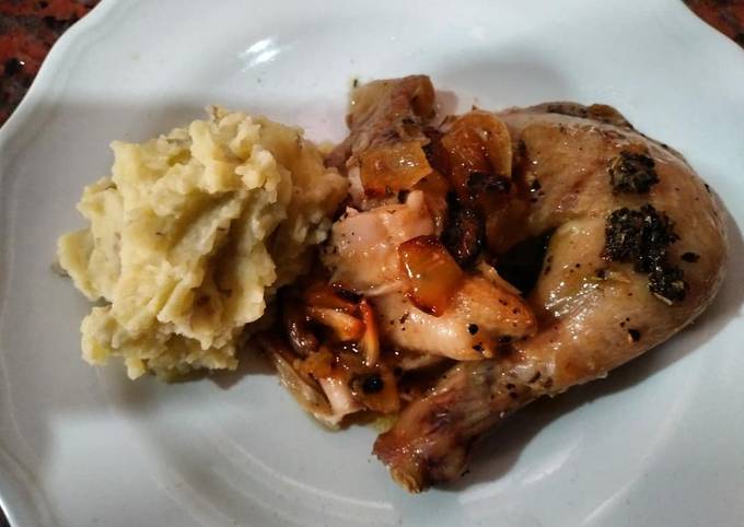 Resep Roasted Chicken with Gravy Sauce yang Enak Banget