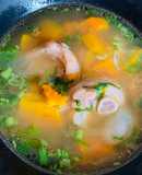 Canh bí đỏ giò heo