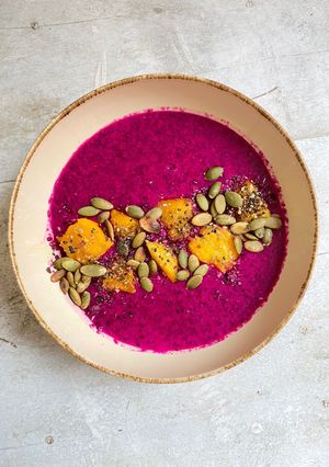 A picture of Dragon fruit smoothie.