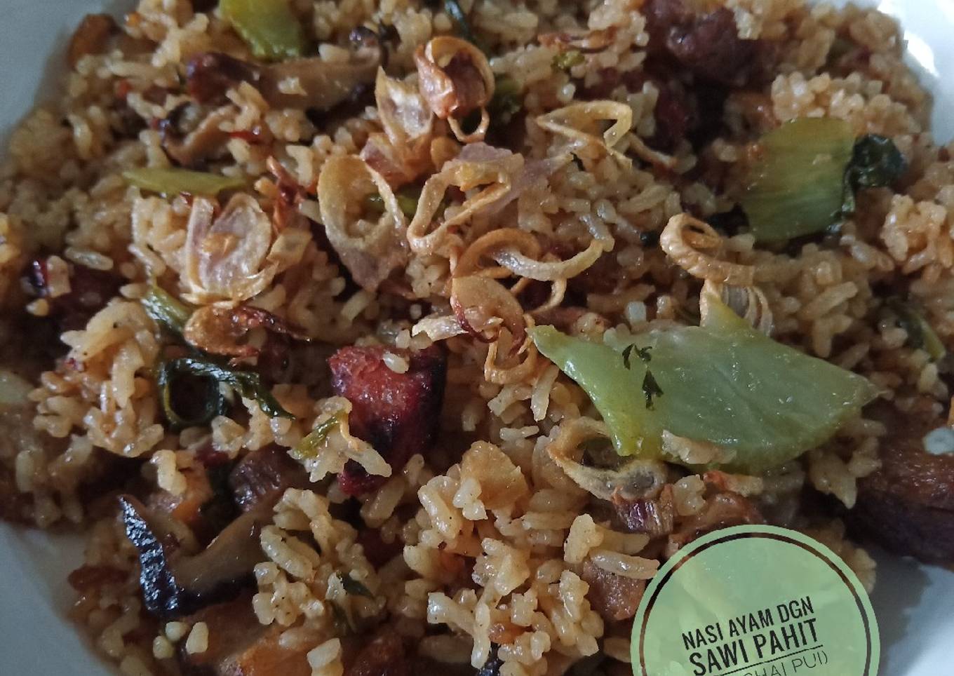 Nasi Ayam dengan Sawi Pahit (Khuachai Pui)