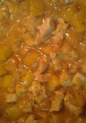 A picture of Banana and Mango chicken.