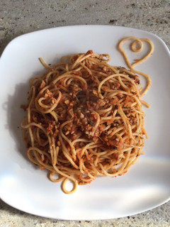 Una foto de Spaguetis con champiñones