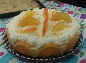 Una foto de Bavarois de Naranja