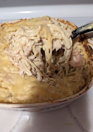 A picture of Turkey Tetrazini.