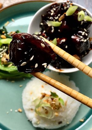 A picture of Babi chin - Indonesian style braised pork belly.