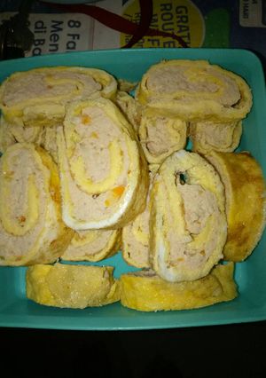 Foto resep Mpasi Chicken egg roll kukus