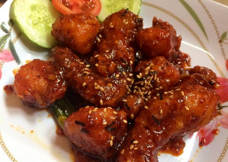 9 Resep: Korean spicy chicken Anti Ribet!
