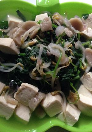 Foto resep Sayur bayam bening tahu