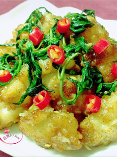 椒鹽蒜香花枝 的食譜成品照片
