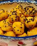 Khoai lang bã đậu viên chiên