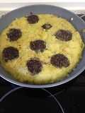 Cocido de garbanzos en tortilla (sin huevo)