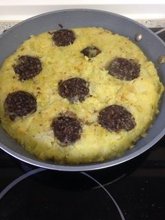 Una foto de Cocido de garbanzos en tortilla (sin huevo)
