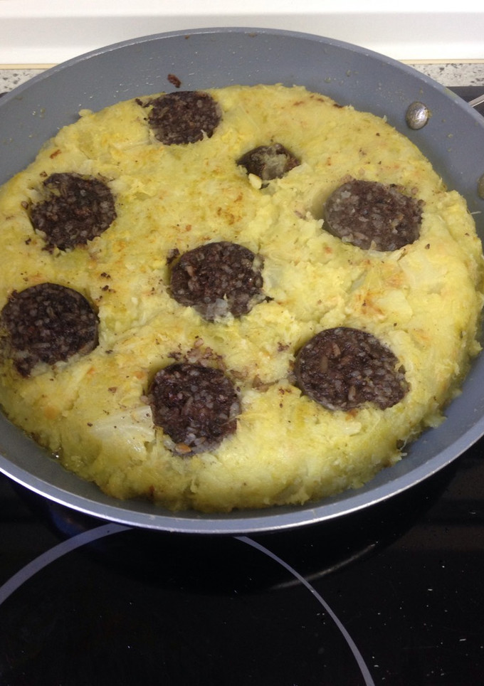 Una foto de Cocido de garbanzos en tortilla (sin huevo)