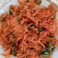 A picture of Gajjar ka salad.