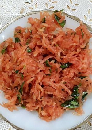 A picture of Gajjar ka salad.