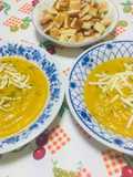Cremas de Calabaza Coliflor Inhame Zanahoria 🥕 Bardana  y Crutones👩‍🍳