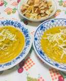 Cremas de Calabaza Coliflor Inhame Zanahoria 🥕 Bardana  y Crutones👩‍🍳