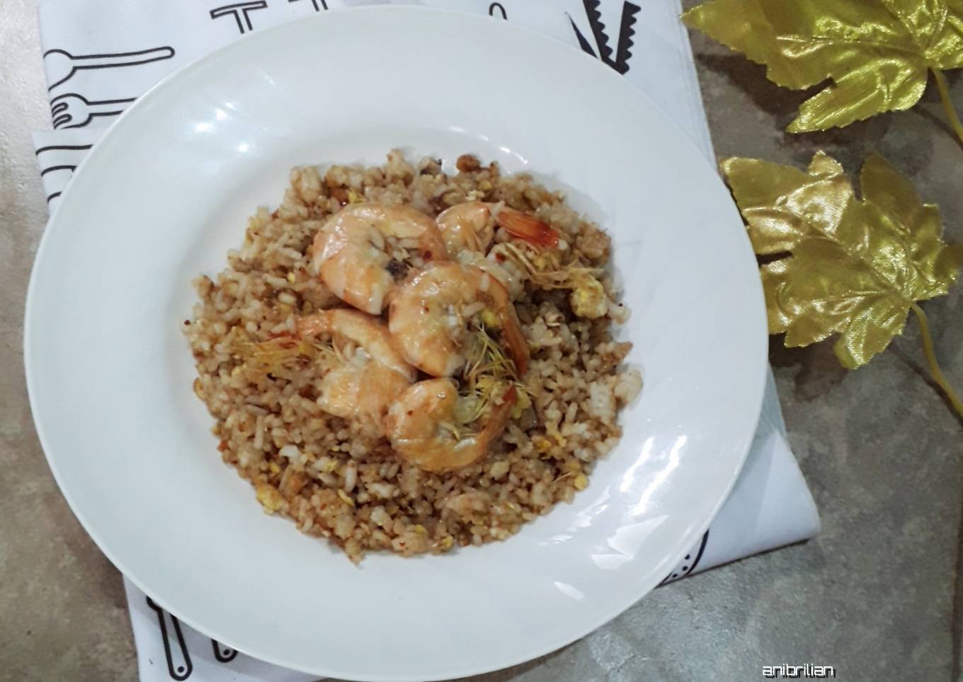 Nasi goreng polll pedas udang