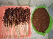 Gambar sate kambing bumbu kacang