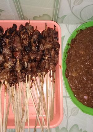 Foto resep Sate Kambing bumbu kacang