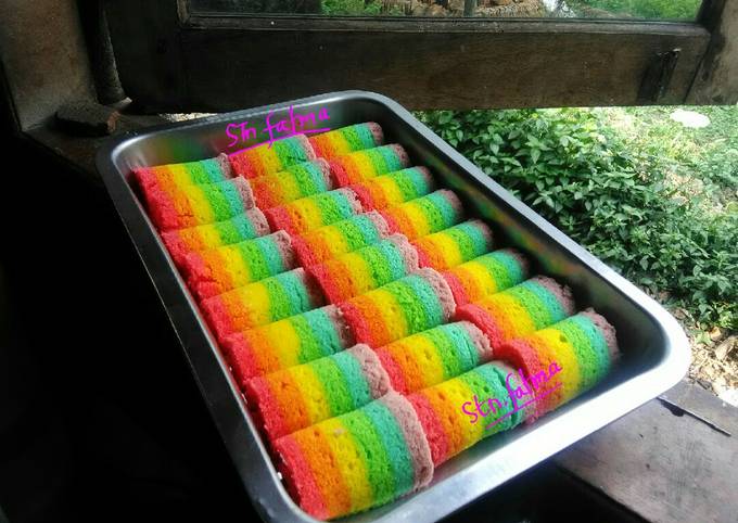 Mini rainbow rollcake #KusukaNGEMIL