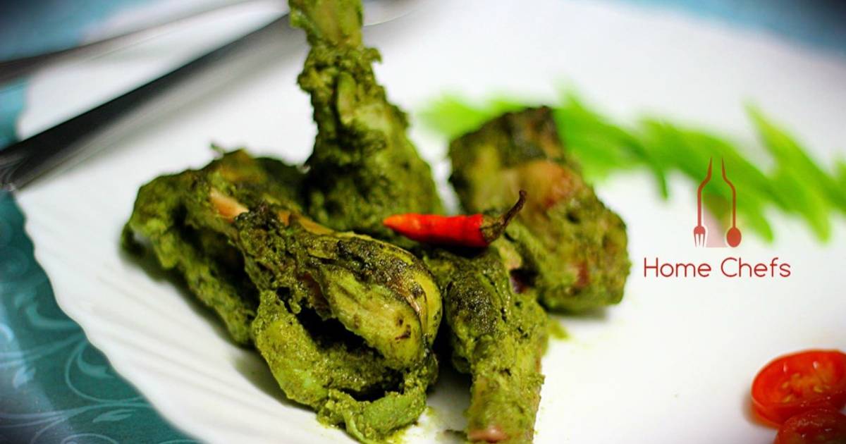 Green Chicken Tikka Recipe by Shaheen Mustafa - Cookpad