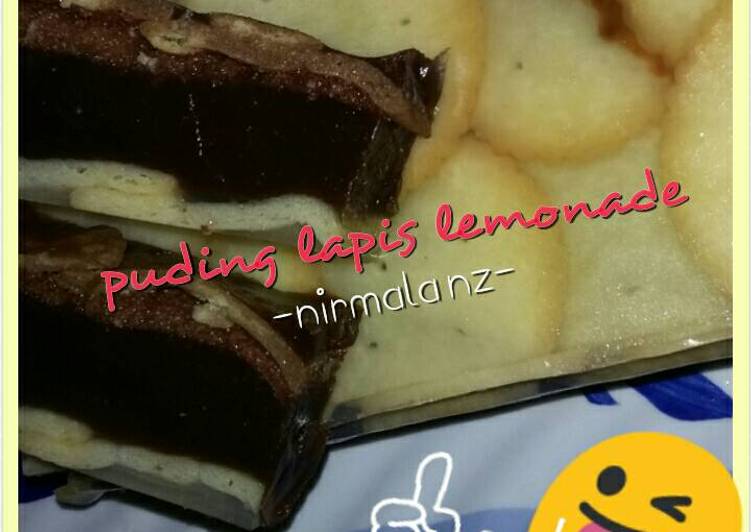 Puding lapis lemonade