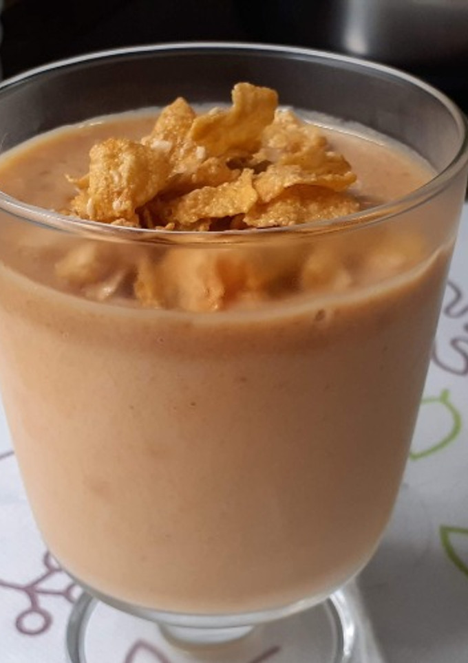 Una foto de Batido de nectarina, y cereales