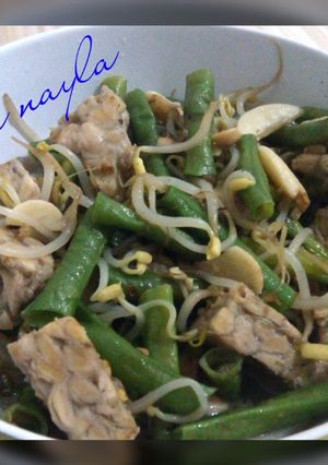 Foto resep Diet GM hari kelima tumis tempe taoge kacang