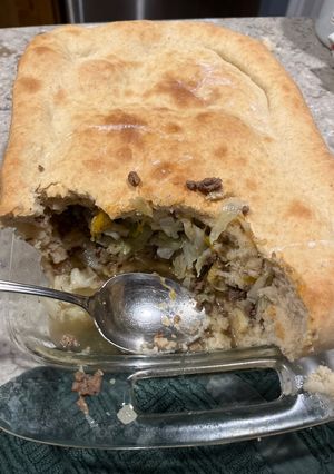 A picture of Bierock casserole.