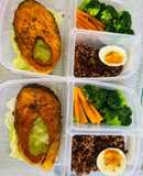 Cá hồi chiên eat clean ❤️