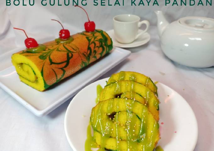 Bolu Gulung Selai Kaya Pandan