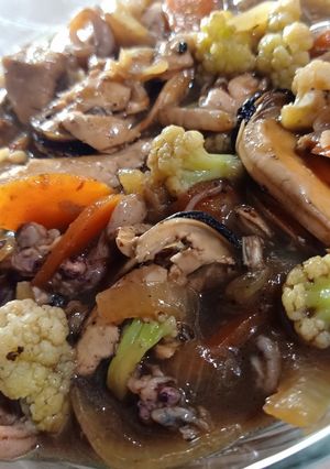 Foto resep Cumi kerang saus tiram simple