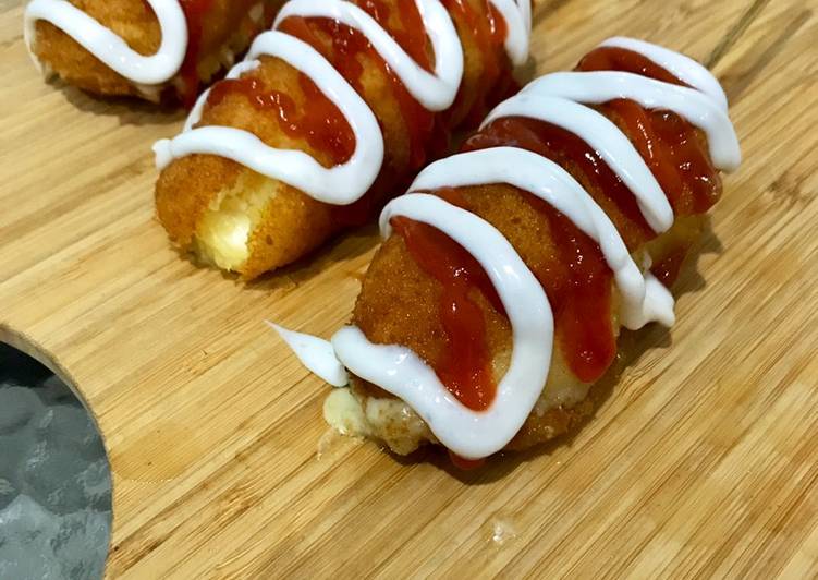 Resep Hotdog Kentang isi Sosis dan Mozarella Anti Gagal