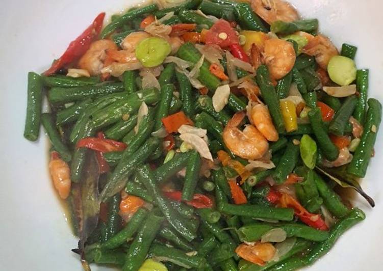 Tumis Kacang Panjang Udang Pete