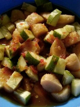 Cara Gampang Membuat Resep  Pempek dos bumbu ebi yang Lezat Sekali, Lezat Sekali