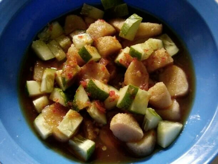 Cara Gampang Membuat Resep  Pempek dos bumbu ebi yang Lezat Sekali, Lezat Sekali