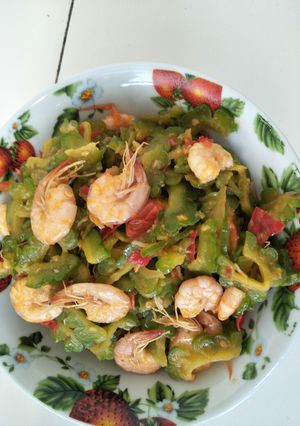 Foto resep Pare tumis udang