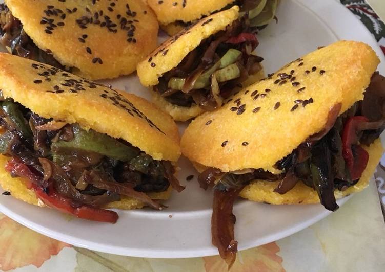 Recipe of Homemade Arepas con vegetales