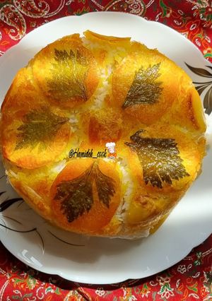 عکسی از دستور تهدیگ برگ کرفس🌿